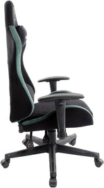 كرسي ألعاب Green Lion ERGO X GCX44، ارتفاع قابل للتعديل من 121 إلى 131 سم، زاوية إمالة 155 درجة، مساند ذراع قابلة للتعديل ثنائية الأبعاد، دعم قطني مدمج، وسادة رقبة قابلة للإزالة، عجلات دوارة 360 درجة
