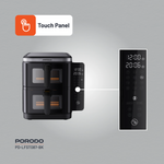 قلاية هوائية كبيرة بسلتين 11 لتر بورودو Porodo Lifestyle 2-Stack Air Fryer With Transparent Windows