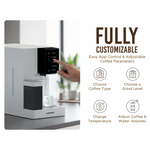 آلة قهوة أوتوماتيكية مع تطبيق موبايل باللون الابيض من ليبريسو Lepresso Brevissimo Automatic Coffee Machine With Mobile App. - White