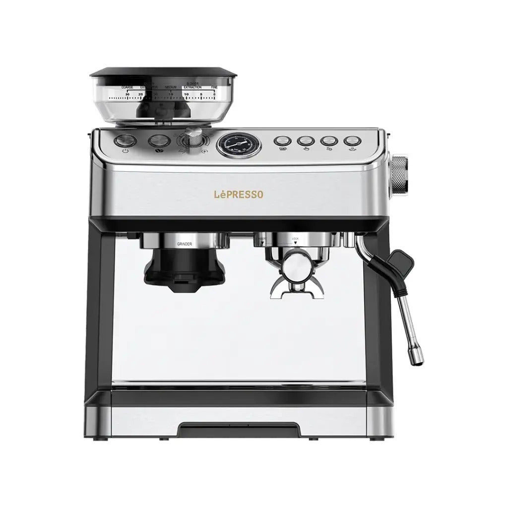 ماكينة اسبريسو احترافية ليبريسو 2380 واط 20 بار مع غلاية مزدوجة ومطحنة 58 مم مدمجة Lepresso Espresso Maker Chinese Pump With Grinder