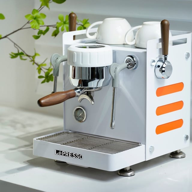 آلة قهوة بيليسيمو ثلاثية الغلايات 15 بار من ليبريسو Lepresso Bellissimo Triple Boiler 15 Bar Coffee Machine With Dual Italian Pump - Wh