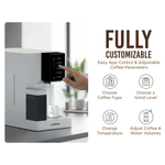 آلة قهوة أوتوماتيكية مع تطبيق موبايل باللون الابيض من ليبريسو Lepresso Brevissimo Automatic Coffee Machine With Mobile App. - White