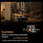 ماكينة قهوة اسبريسو 10 بار 2750 واط مع 2 غلاية ابيض ليبريسو Lepresso Dual Boiler Commercial Coffee Machine - White