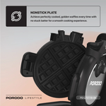 جهاز وافل كهربائي بخمس مستويات حرارة 800 واط بورودو Porodo Lifestyle Vertical Waffle Maker With 5 Temperature Modes