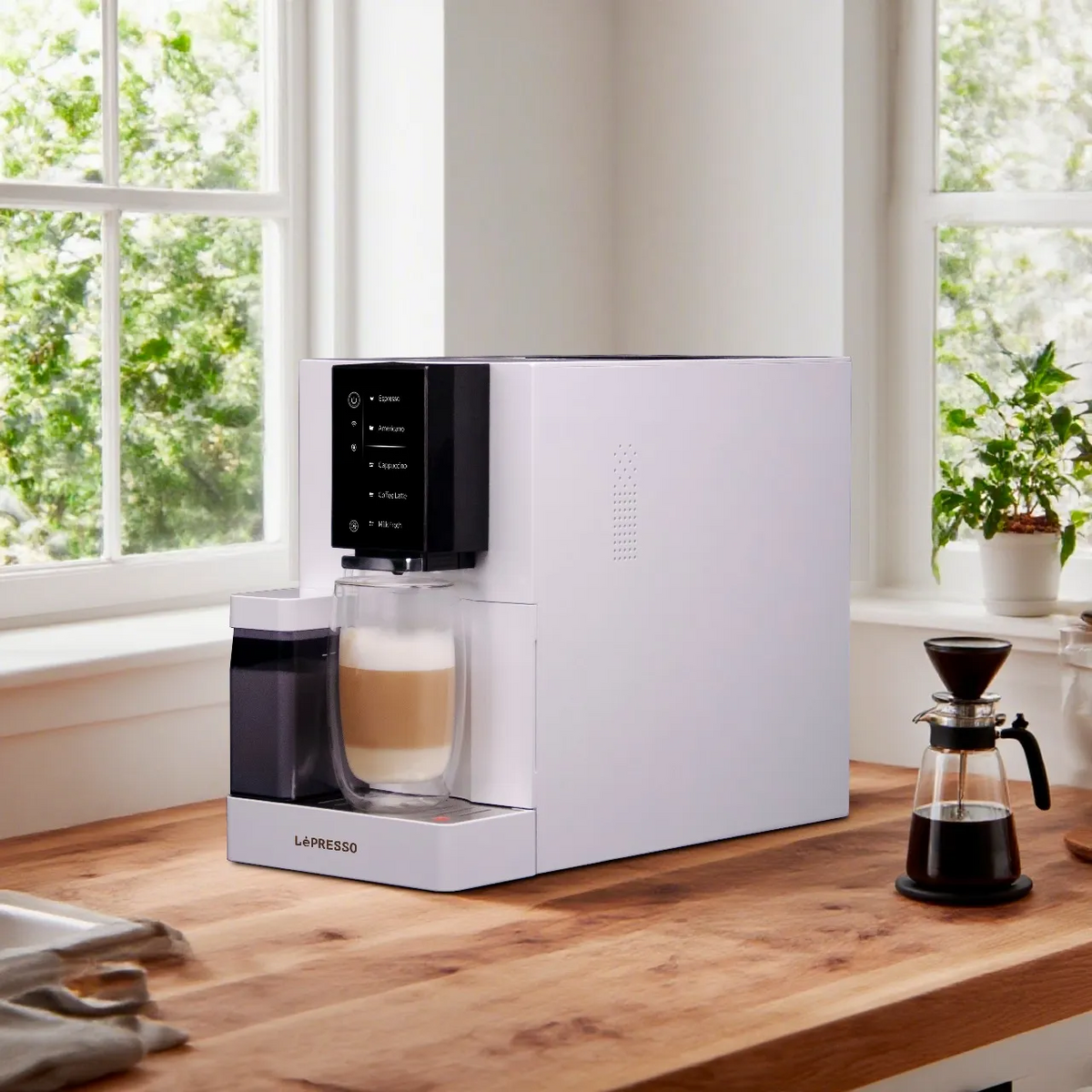 آلة قهوة أوتوماتيكية مع تطبيق موبايل باللون الابيض من ليبريسو Lepresso Brevissimo Automatic Coffee Machine With Mobile App. - White