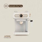 ماكينة قهوة مع ١٥ بار أولكا بومب ١.٢ لتر أبيض ليبريسو Lepresso Coffee Machine With 15 Bar Ulka Pumb 1.2l White