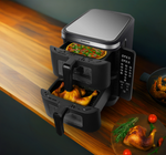 قلاية هوائية كبيرة بسلتين 11 لتر بورودو Porodo Lifestyle 2-Stack Air Fryer With Transparent Windows