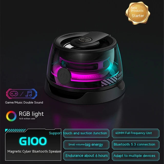 ميني سبيكر قوي ب إضاءة مميزة ار جي بي