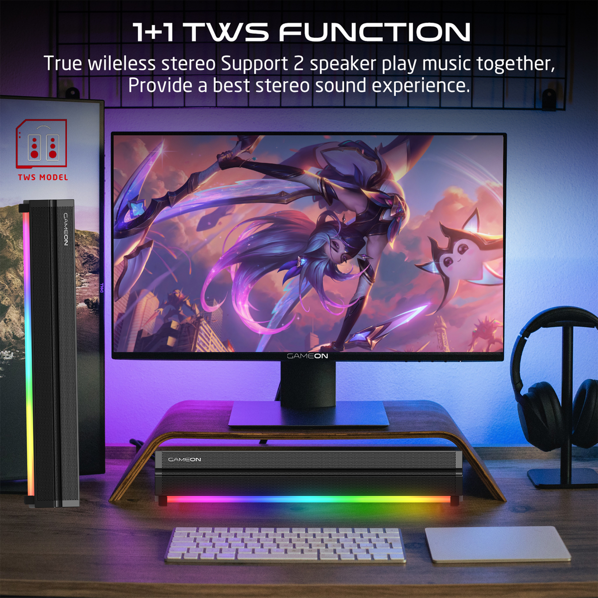 سبيكر مميز بإضاءة ار جي بي وبنظام الشحن