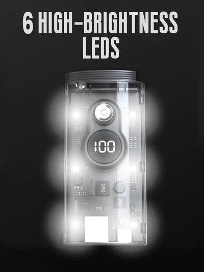 ٣ في ١ مسدس للهواء + كشاف ليلي + باور بانك بقوة ١٠ آلاف ملي أمبير