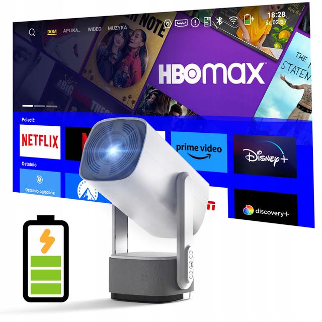 بروجكتر صغير للجوال منزلي 150 بوصة 5800 مللي أمبير Mini Smart Portable Projector K4