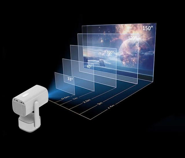 بروجكتر صغير للجوال منزلي 150 بوصة 5800 مللي أمبير Mini Smart Portable Projector K4