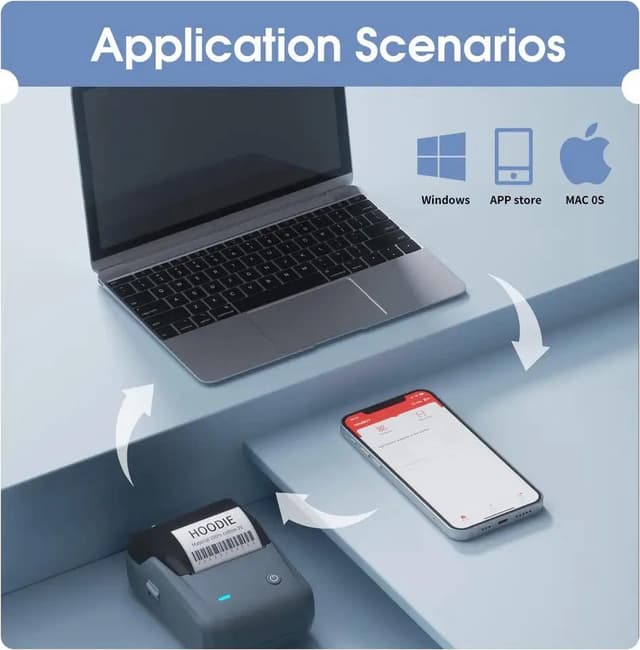 طابعة استكرات لاصقة جوال نيمبوت بلوتوث صغيرة 2 انش 1500 مللي أمبير