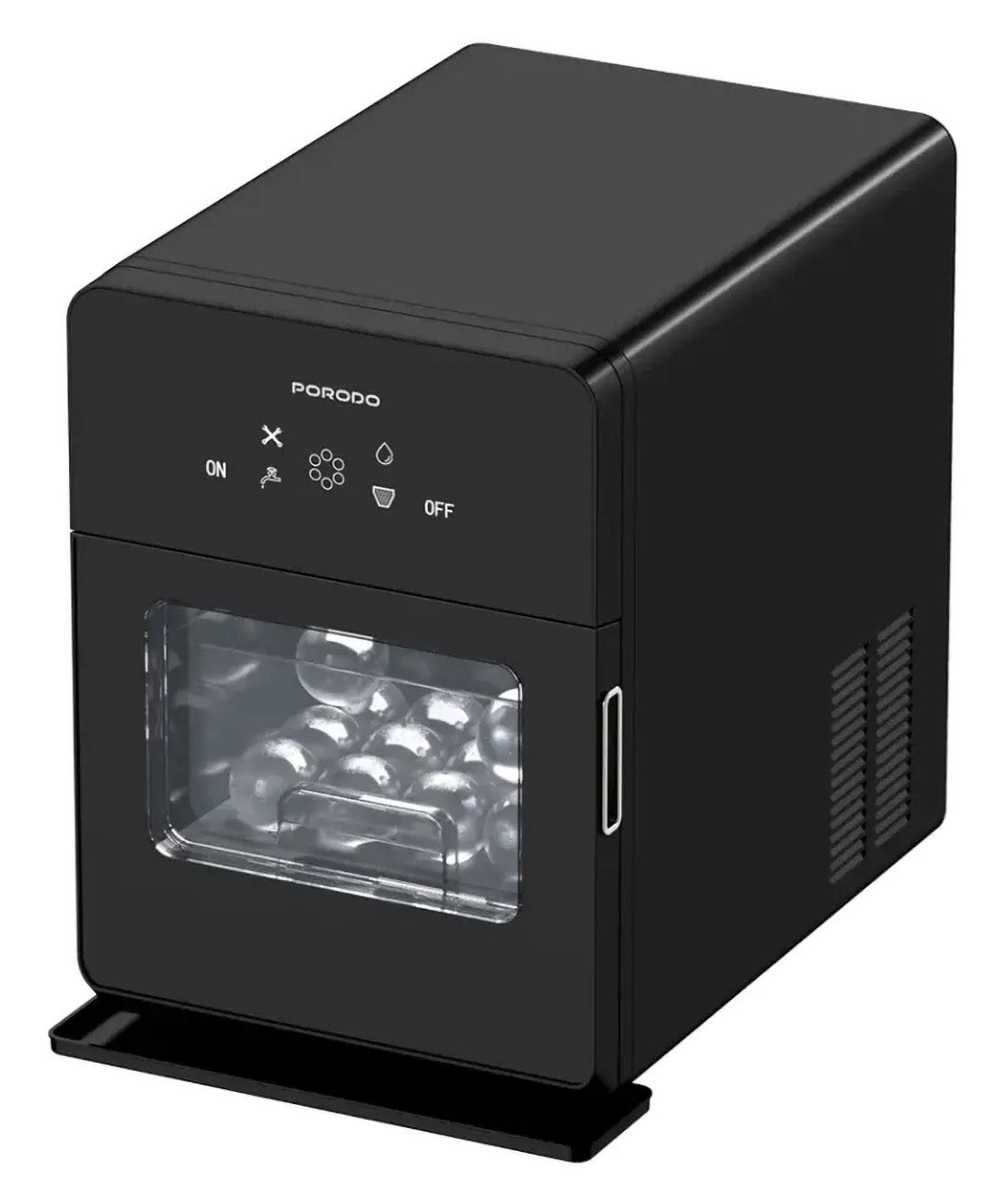 صانعة الثلج الكهربائية Porodo / تنتج 10 كجم من الثلج يوميًا / قوة 260 واط / شاشة تعمل باللمس LCD