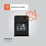 صانعة الثلج الكهربائية Porodo / تنتج 10 كجم من الثلج يوميًا / قوة 260 واط / شاشة تعمل باللمس LCD