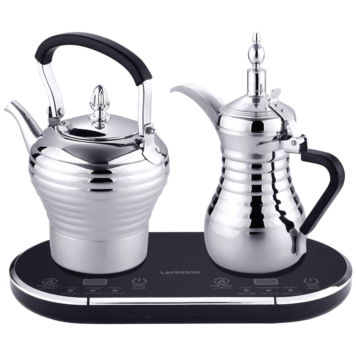 طقم دلة وبراد كهربائية 1600 واط فضي ليبريسو LePresso Electrical Arabic Coffee and Tea Maker