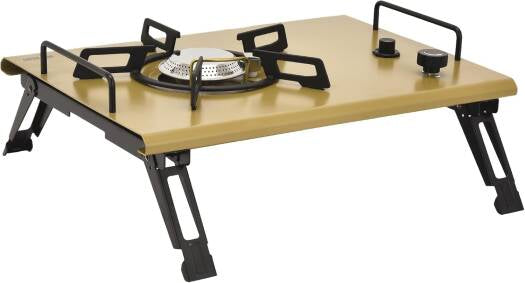 موقد تخييم قابل للطي GCS-20 من Green Lion، تصميم خفيف الوزن وصغير الحجم، سعة تحميل تصل إلى 15 كجم، يعمل بغاز البوتان، قوة تسخين 4000 واط، مقابض متينة - لون كاكي