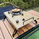 موقد تخييم قابل للطي GCS-20 من Green Lion، تصميم خفيف الوزن وصغير الحجم، سعة تحميل تصل إلى 15 كجم، يعمل بغاز البوتان، قوة تسخين 4000 واط، مقابض متينة - لون كاكي