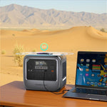 بطارية متنقلة مع مقابس الكهرباء ومنافذ شحن متنوعة متعددة من Powerology