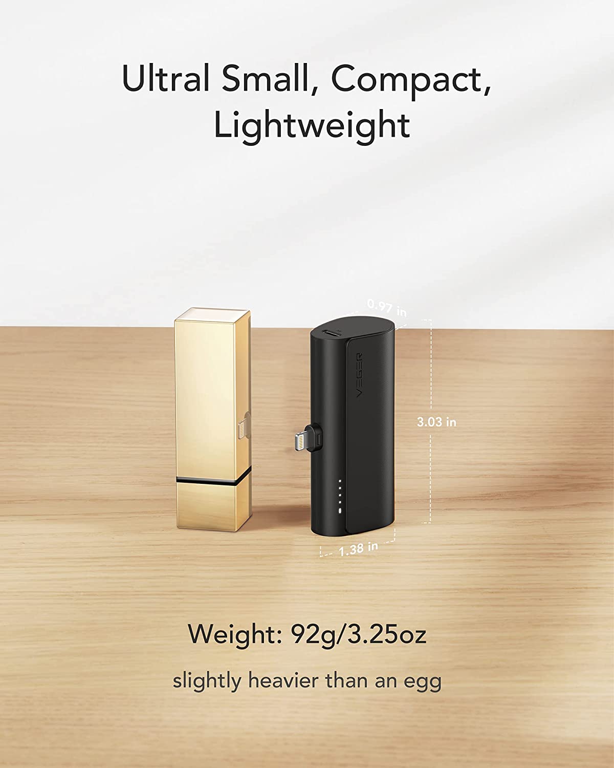 باور بانك صغير للهواتف الذكية بقوة ٥٠٠٠ ملي امبير - Veger