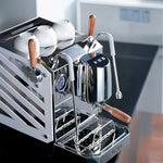 ماكينة قهوة كوراتزاتو 9 بار فضية اللون من ليبرسو Lepresso Corazzato 9 Bar Coffee Machine With Italian Rotary Pump - Silver