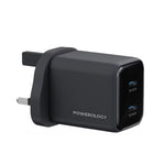 شاحن حائط Powerology Volt X ثنائي المنافذ بقوة 45 واط بتقنية GaN
