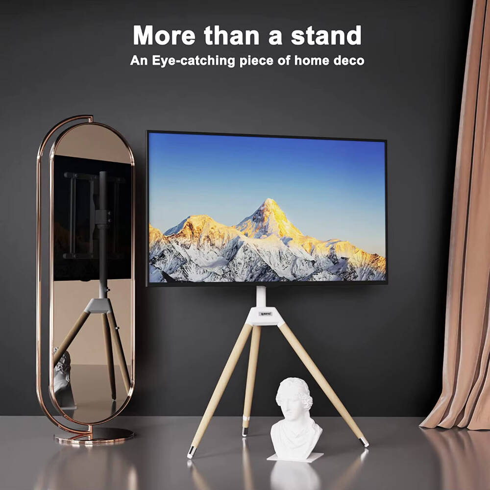 حامل تلفزيون أرضي ثلاثي القوائم من بيتك، طراز TF-FS105W، يدعم أجهزة التلفزيون ذات الشاشات المسطحة من 32 إلى 55 بوصة، يتحمل وزنًا يصل إلى 40 كجم/88 رطلاً، متوافق مع معيار VESA من 200×200 مم إلى 400