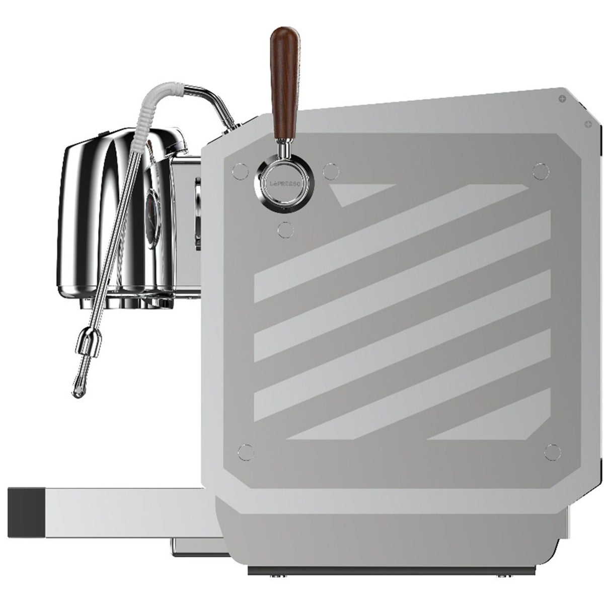 ماكينة قهوة كوراتزاتو 9 بار فضية اللون من ليبرسو Lepresso Corazzato 9 Bar Coffee Machine With Italian Rotary Pump - Silver