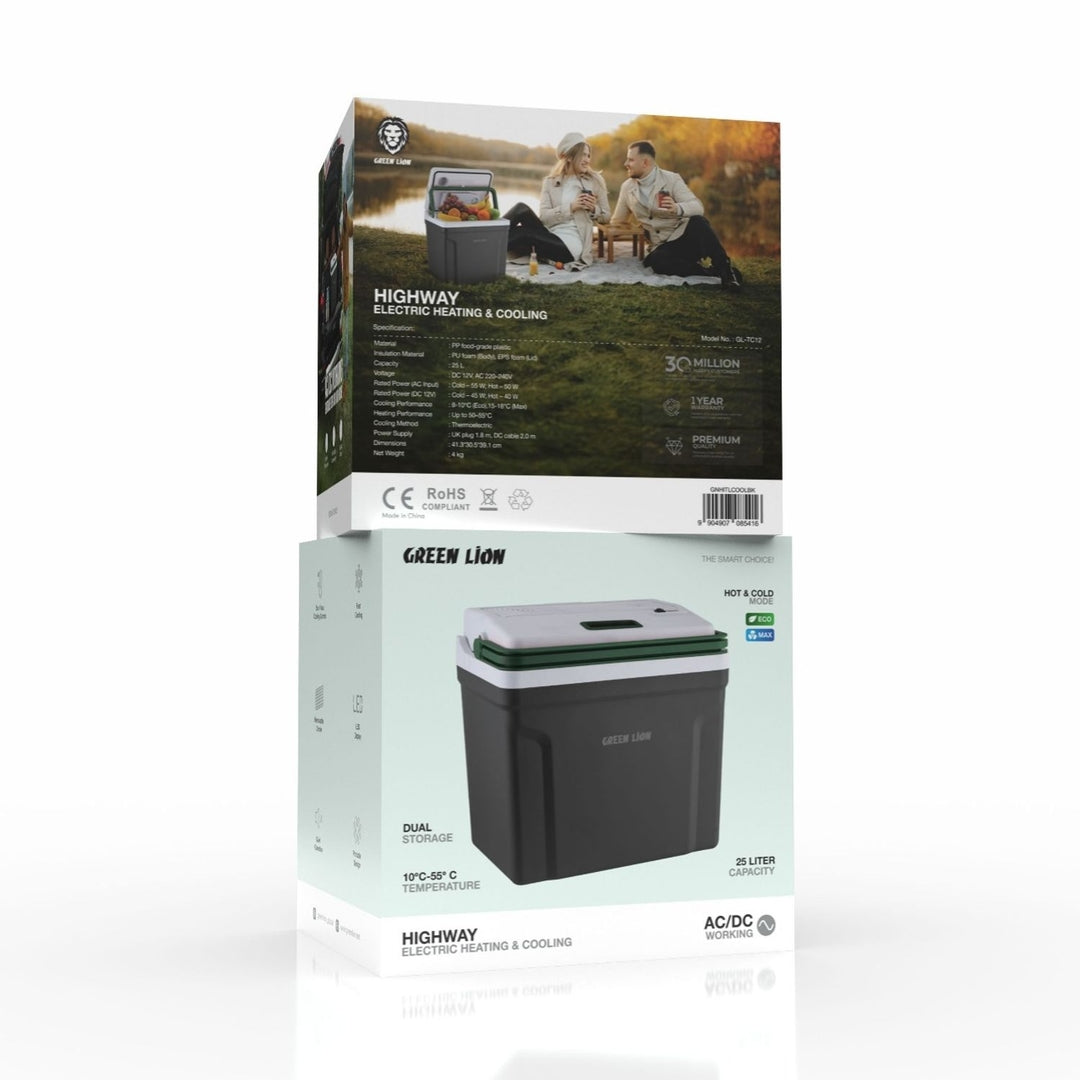 جهاز تدفئة وتبريد كهربائي للاطعمة من جرين ليون Green Lion Highway Electric Heating And Cooling - Black