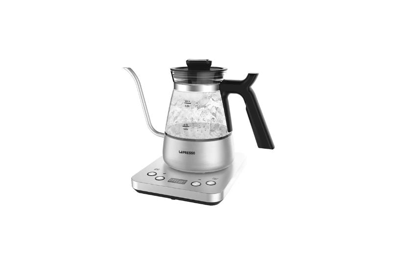 غلاية كهربائية من نوع Lepresso BrewWave ذات عنق معقوف مع خاصية الحفاظ على الحرارة - فضي