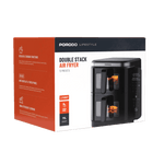 قلاية هوائية كبيرة بسلتين 11 لتر بورودو Porodo Lifestyle 2-Stack Air Fryer With Transparent Windows