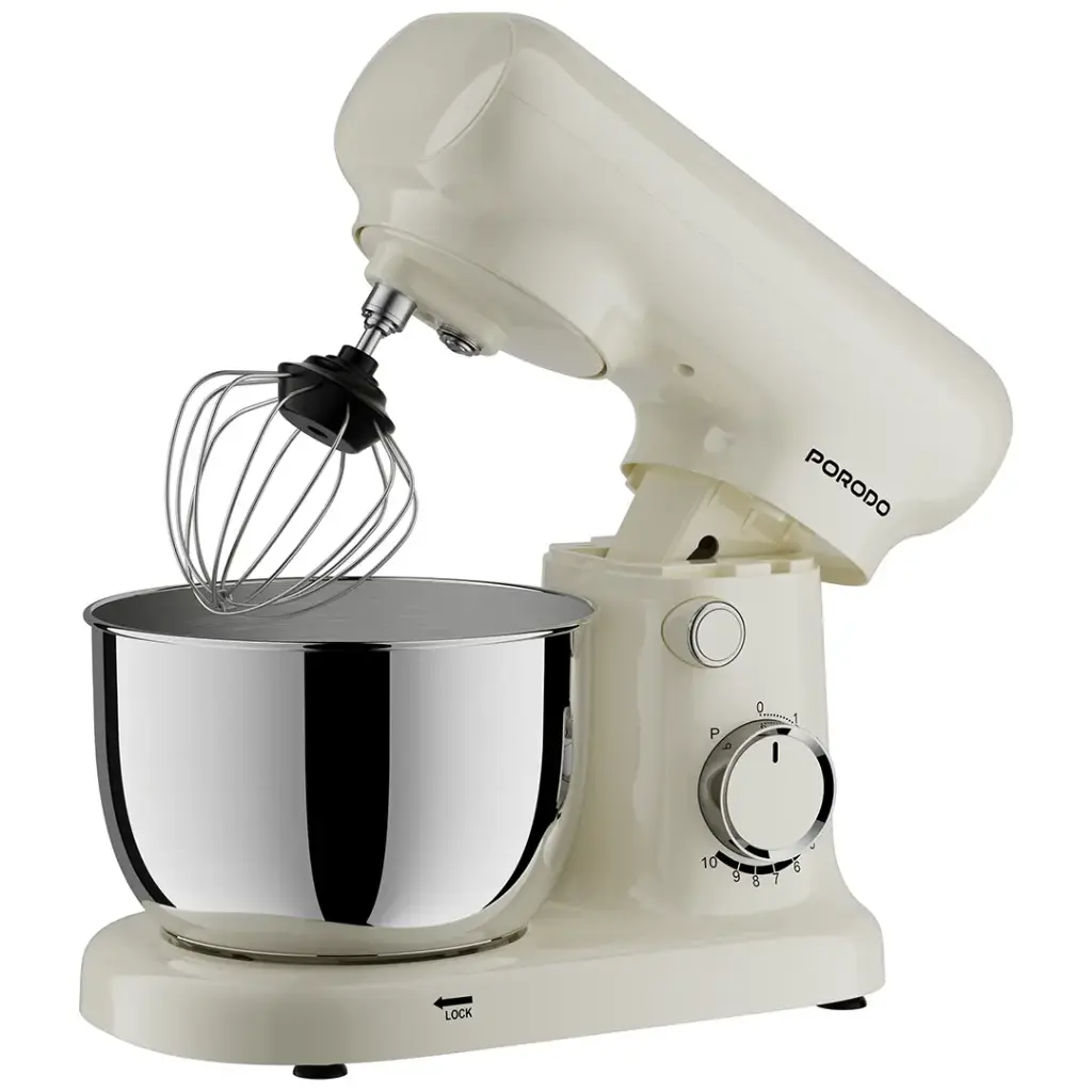 خلاط كهربائي منزلي من بورودو لايف ستايل مع رأس للإمالة - أبيض