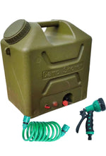 خزان ماء بسعة ٢٠ لتر بنظام الشحن + مسدس لغسيل السيارة والحيوانات والأشجار