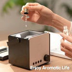 فواحه عطرية محمول قابل لإعادة الشحن عبر USB بسعة 4000 مللي أمبير/ساعة مع مكبر صوت بلوتوث ومصباح ملون