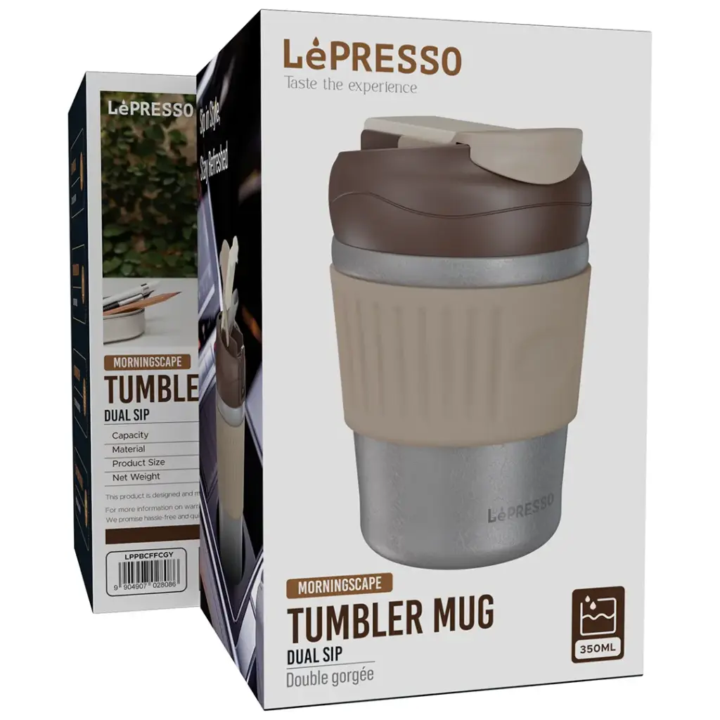 كوب حفظ حرارة مزدوج الشرب بسعة 350 مل بتصميم مميز وخفيف من Lepresso